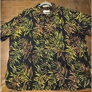 Orvis Shirt Mens XXL Floral  Print Short Sleeve Button Down Casual Tropical